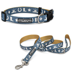 western inspired dog collar and leash