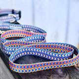 geometric dog collar and dog leash