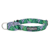 chic tropical palm leaf male martingale dog collar