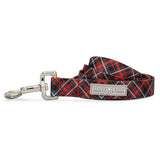 cute holiday plaid dog leash